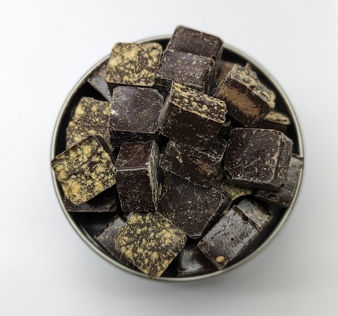 Botanical Dark Chocolate Bites with Blue Lotus Extract