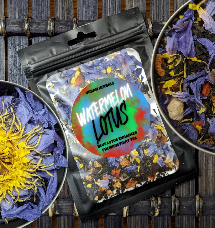 Premium Fruit + Black And Green Tea Blends With Blue Lotus Flower Petals - 10 Flavors To Choose From