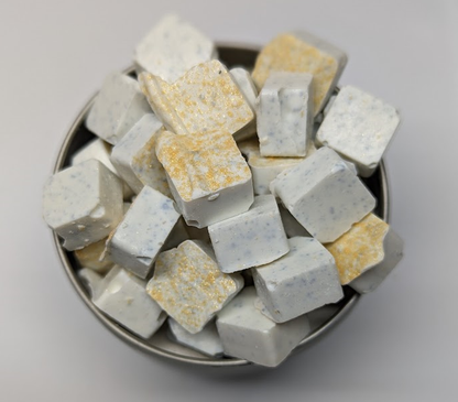 Botanical White Chocolate Bites with Blue Lotus Extract